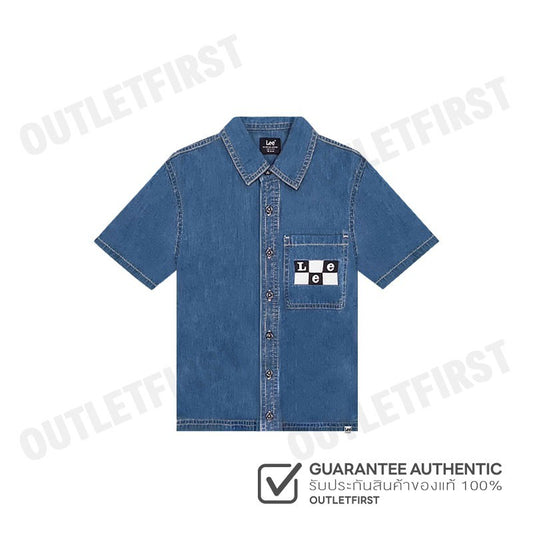 LEE รุ่น BOY'S SHORT SLEEVED SHIRT [KIDS] CODE: LK F124BSHSN05 เสื้อเชิ้ต เสื้อยีนส์ เสื้อเด็กผู้ชาย
