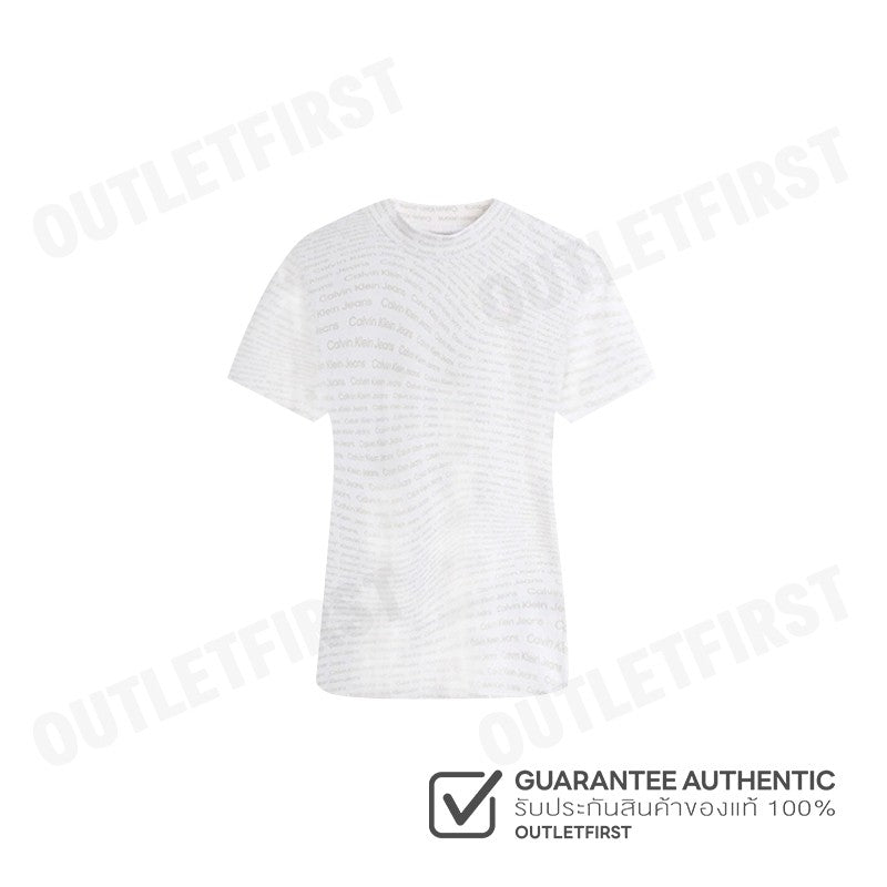 CALVIN KLEIN JEANS รุ่น WOMEN'S T-SHIRTS CODE: J223169 0K9 เสื้อยืดคอกลม เสื้อผู้หญิง แขนสั้น