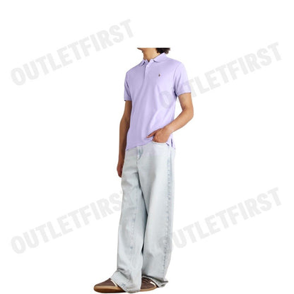 POLO RALPH LAUREN รุ่น CUSTOM SLIM FIT SOFT COTTON POLO SHIRT CODE: 710704319133 เสื้อโปโล เสื้อผู้ชาย เสื้อแขนสั้น