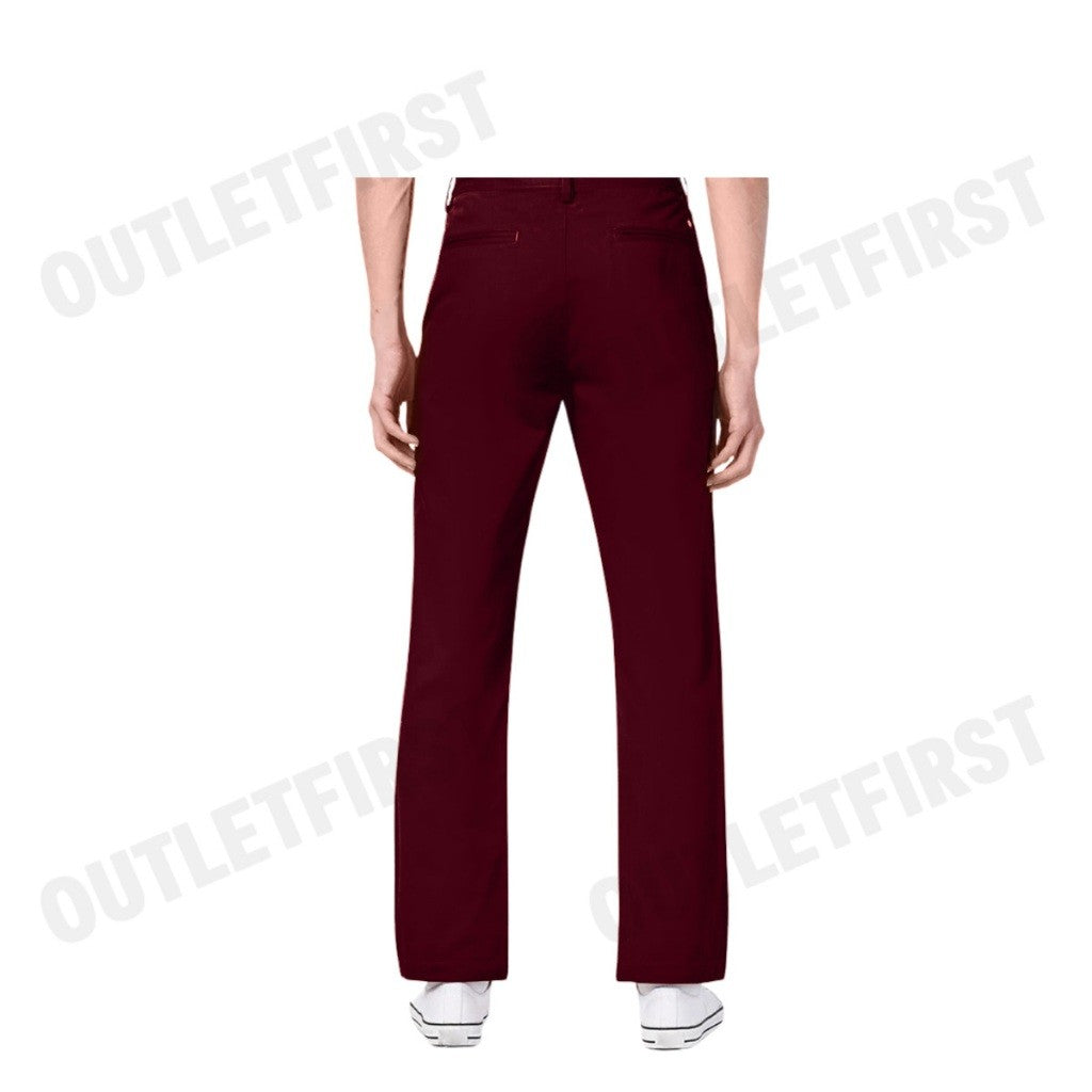 JOHN HENRY รุ่น MEN'S STRETCH CHINO PANTS (BURGUNDY) CODE: JH S424MPTRG10 กางเกงขายาว กางเกงขายาวผู้ชาย กางเกง