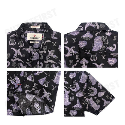 JOHN HENRY รุ่น MEN'S SHORT SLEEVES SLIM FIT SHIRT SUPER SOFT (BLACK) CODE: JH F124MSSSM06 เสื้อเชิ้ตแขนสั้น เสื้อเชิ้ต