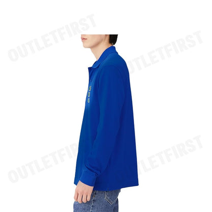 LACOSTE รุ่น MEN'S POLO SHIRT OFFICIAL CLOCK LONG SLEEVE POLO SHIRT CODE: PH5723 10 JQ0 เสื้อโปโลแขนยาว เสื้อโปโลผู้ชาย
