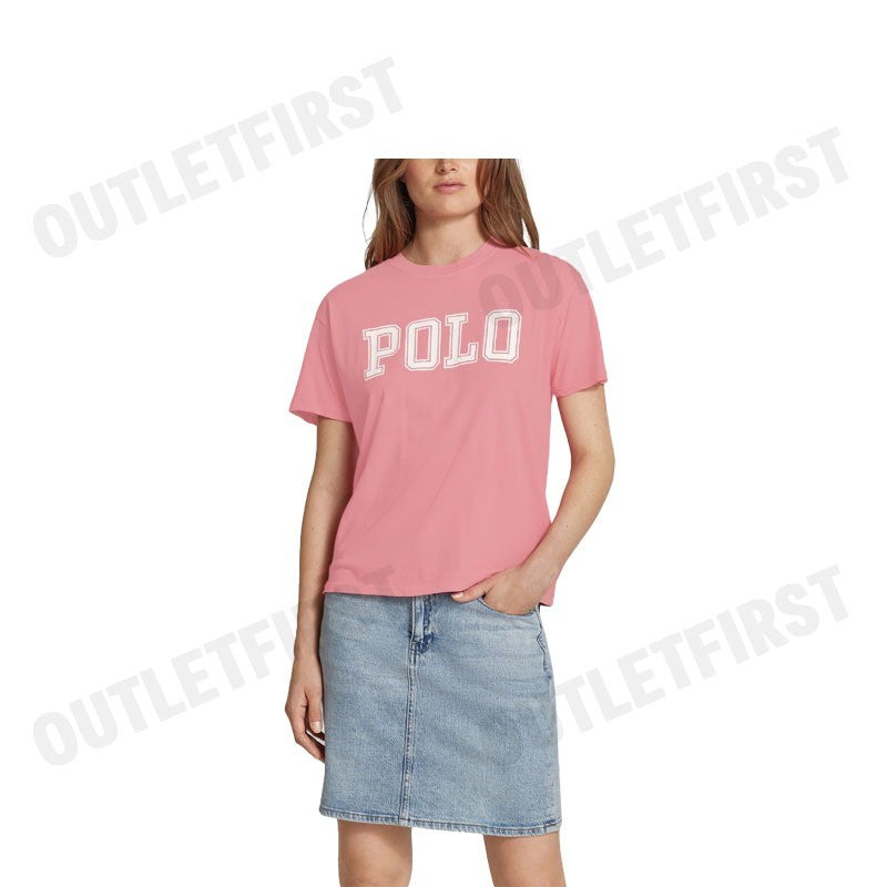 POLO RALPH LAUREN รุ่น LOGO JERSEY CREWNECK TEE CODE: 211935591002 เสื้อยืดคอกลม เสื้อยืดแขนสั้น เสื้อยืดผู้หญิง