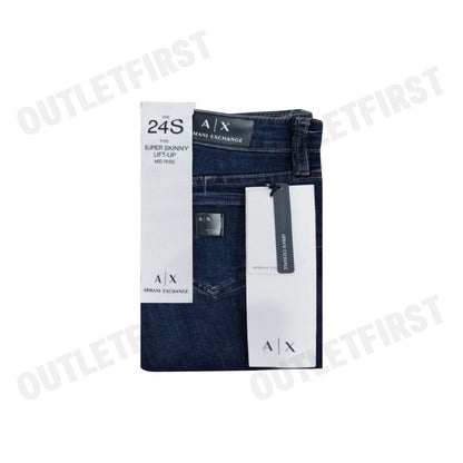 ARMANI EXCHANGE รุ่น SUPER SKINNY LIFT-UP MID RISE CODE: 6HYJ69 Y2REZ 1500 กางเกงยีนส์ กางเกงยีนส์ผู้หญิง กางเกงสกินนี่