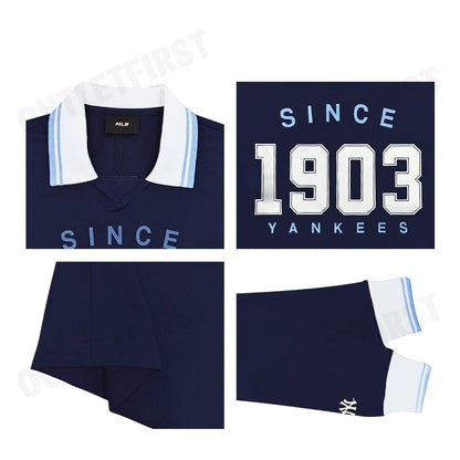 MLB รุ่น UNISEX VARSITY POLO SHIRT CODE: 3ATSV0944 50NYS เสื้อโปโล เสื้อแขนยาว เสื้อผู้ชาย