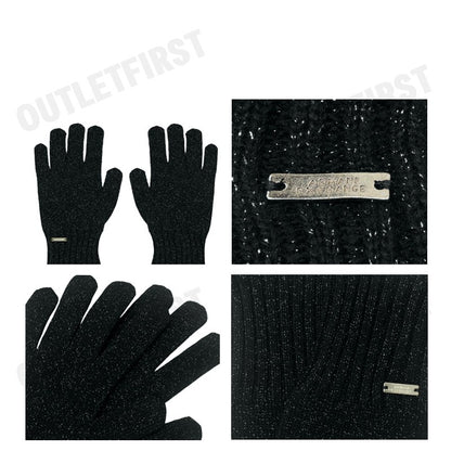 ARMANI EXCHANGE รุ่น LUREX YARN GLOVES CODE: 944617 4F305 00020 ถุงมือ ถุงมือสีดำ สำหรับผู้ชายผู้หญิง