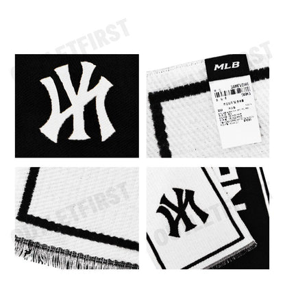 MLB รุ่น VARSITY UNISEX SCARF CODE: 3AMFV0146 50BKS  ผ้าพันคอ ผ้าพันคอเอ็มแอลบี สำหรับผู้ชายและผู้หญิง