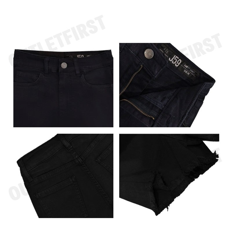 ARMANI EXCHANGE รุ่น J59 SHORTY SHORT CODE: 8NYJ59 Y5ECZ 1510 กางเกงยีนส์ขาสั้น กางเกงขาสั้นสีดำ กางเกงขาสั้นผู้หญิง