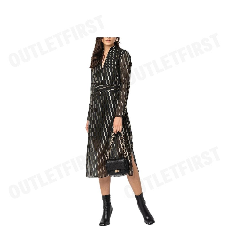 ARMANI EXCHANGE รุ่น DRESS WITH BOW CODE: 6RYA40 YN9MZ 42AG ชุดเดรส ชุดเดรสแขนยาว ชุดเดรสยาว