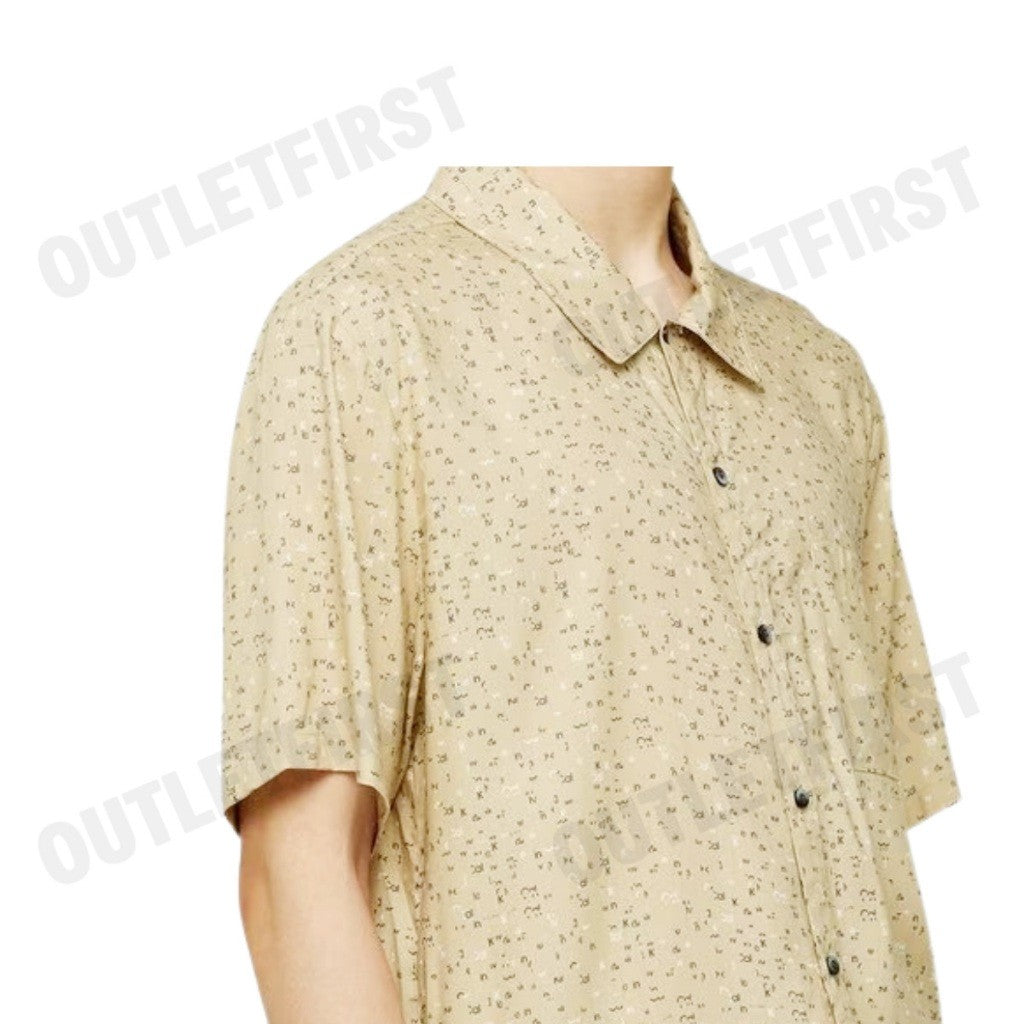 CALVIN KLEIN รุ่น MEN'S WOVEN VISCOSE LOUNGE SHORT SLEEVE BUTTON DOWN TOP CODE: NM2578 NCF เสื้อนอน เสื้อแขนสั้น ผู้ชาย