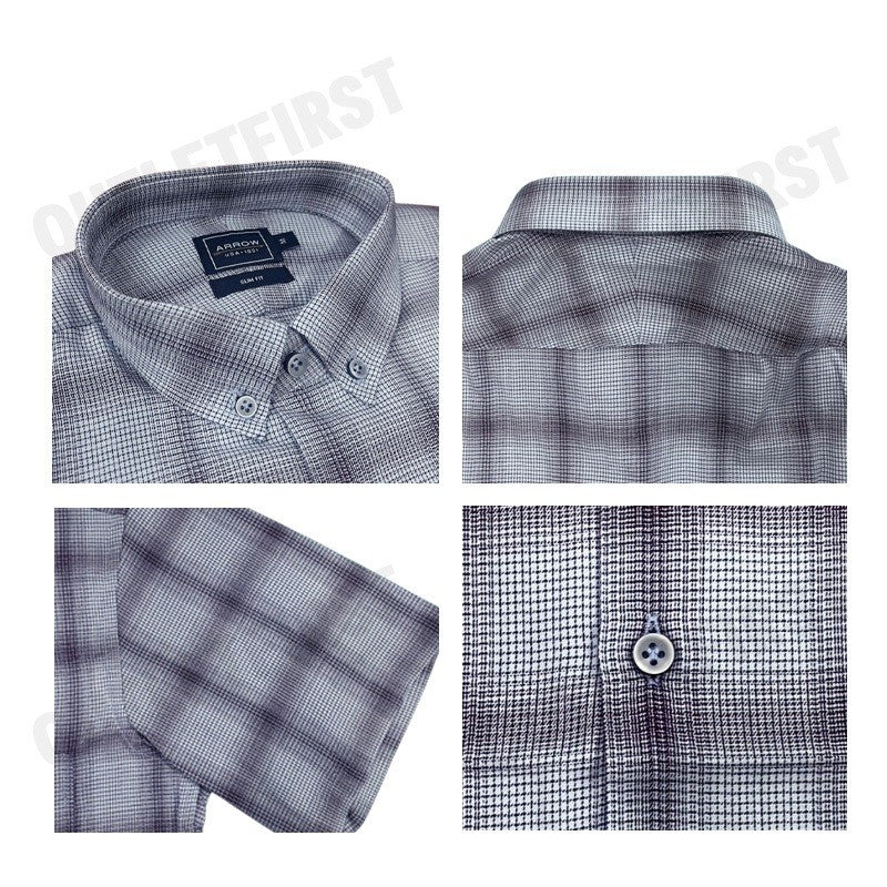 ARROW รุ่น COTTON SHORT SLEEVES SHIRT CODE: MACS104W2CSBR เสื้อเชิ้ต เสื้อแขนสั้น เสื้อผู้ชาย