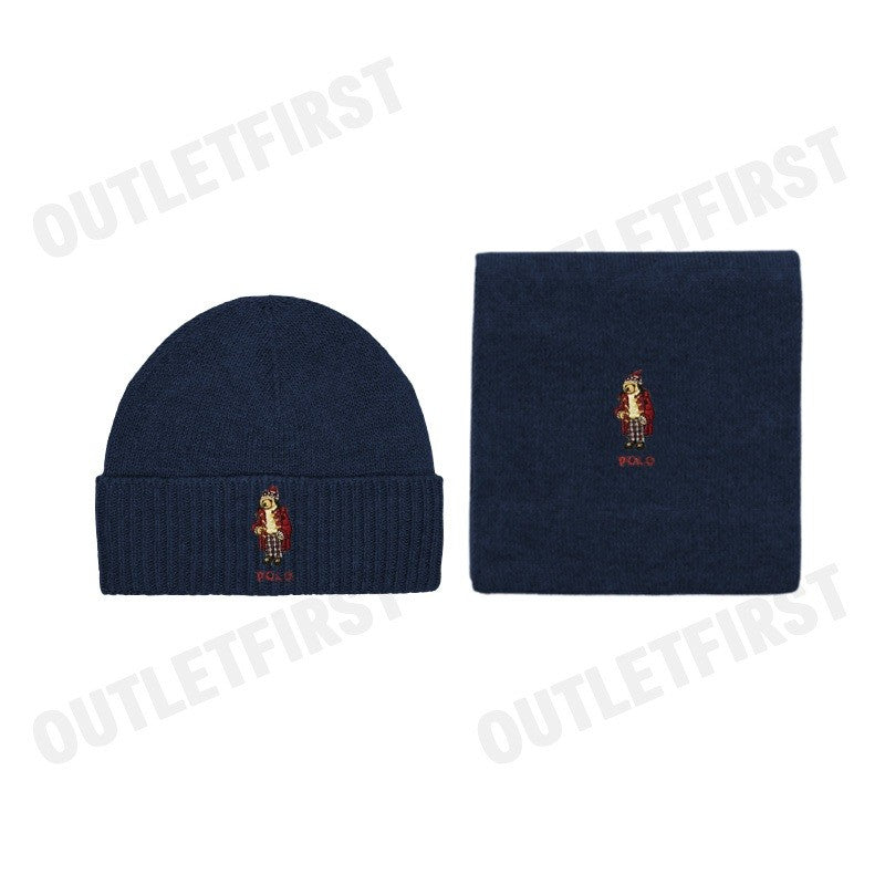 POLO RALPH LAUREN รุ่น HAT & SCARF GIFT SET CODE: 449959535002 เซ็ทหมวกผ้าพันคอ หมวกไหมพรม ผ้าพันคอ