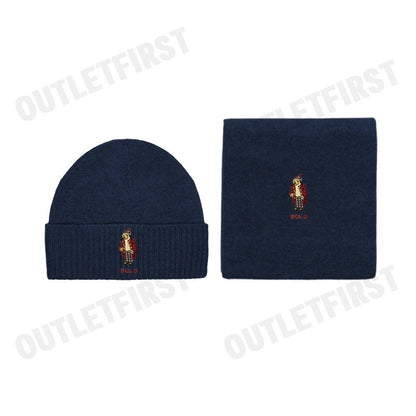 POLO RALPH LAUREN รุ่น HAT & SCARF GIFT SET CODE: 449959535002 เซ็ทหมวกผ้าพันคอ หมวกไหมพรม ผ้าพันคอ