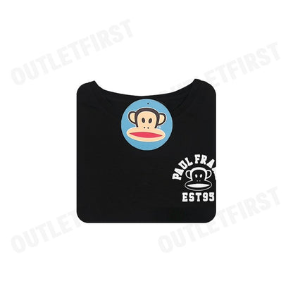 PAUL FRANK รุ่น WOMEN'S FASHION TEE TEXT ZOOM CROP CODE: PFGLTSSM8070 เสื้อครอป เสื้อยืดผู้หญิง เสื้อแขนสั้น