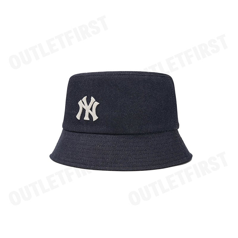 MLB รุ่น BASIC DENIM BUCKET HAT NEW YORK YANKEES CODE: 3AHTD014N 50NYD หมวกบักเก็ต หมวกปีกเฟร๊ปเป้ หมวกเอ็มแอลบี