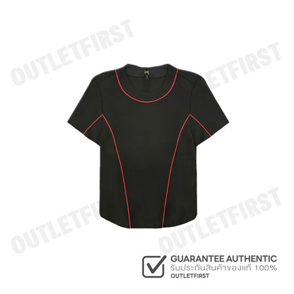 ARMANI EXCHANGE รุ่น WOMEN'S BLOUSE CODE: 6HYH18 YNKSZ 1200 เสื้อยืดคอกลม เสื้อยืดผู้หญิง เสื้อยืดสีดำแขนสั้น
