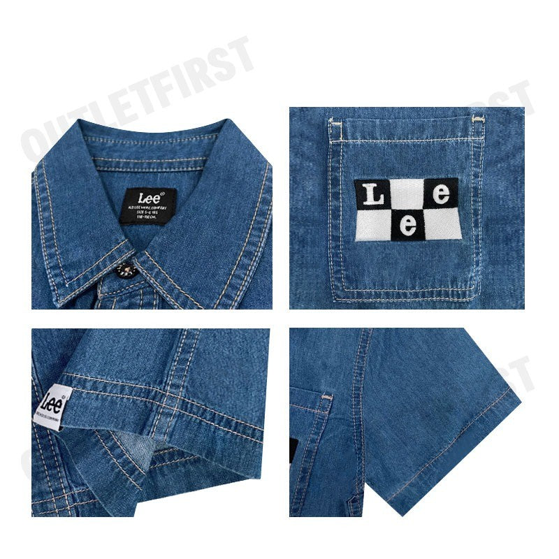LEE รุ่น BOY'S SHORT SLEEVED SHIRT [KIDS] CODE: LK F124BSHSN05 เสื้อเชิ้ต เสื้อยีนส์ เสื้อเด็กผู้ชาย