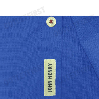JOHN HENRY รุ่น MEN'S SHORT SLEEVES SLIM FIT SHIRT (ROYAL BLUE) CODE: JH F224MSSSM52 เสื้อเชิ้ตแขนสั้น เสื้อเชิ้ตผู้ชาย