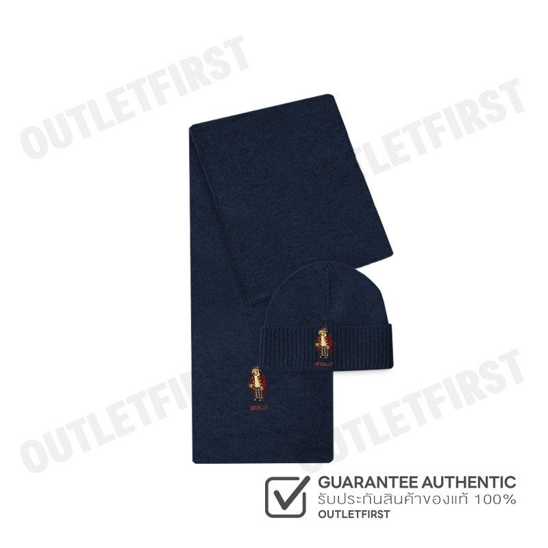 POLO RALPH LAUREN รุ่น HAT & SCARF GIFT SET CODE: 449959535002 เซ็ทหมวกผ้าพันคอ หมวกไหมพรม ผ้าพันคอ