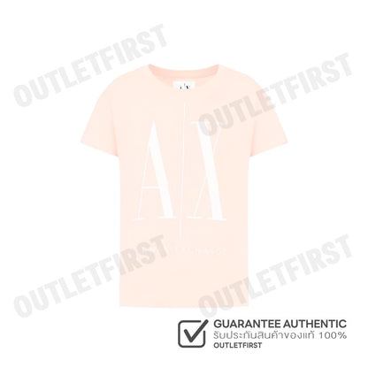 ARMANI EXCHANGE รุ่น WOMEN'S LOGO JERSEY T-SHIRT CODE: 8NYTCX YJG3Z 14BD เสื้อยืดคอกลม เสื้อยืดผู้หญิง เสื้อแขนสั้น