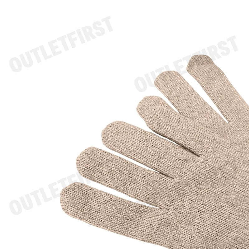 ARMANI EXCHANGE รุ่น LUREX YARN GLOVES CODE: 944617 4F305 02563  ถุงมือ ถุงมือสีทอง สำหรับผู้หญิงผู้ชาย