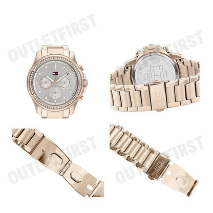 TOMMY HILFIGER รุ่น MULTIFUNCTION DIAL STAINLESS STEEL STRAP WATCH CODE: TH1782572 นาฬิกาข้อมือ ผู้หญิง นาฬิกาโรสโกลด์