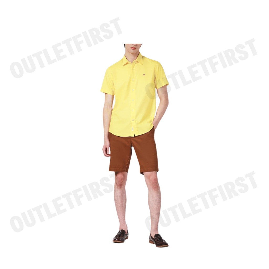 JOHN HENRY รุ่น MEN'S SHORT SLEEVES SLIM FIT SHIRT (YELLOW) CODE: JH F224MSSSM52 เสื้อเชิ้ตแขนสั้น เสื้อเชิ้ตผู้ชาย
