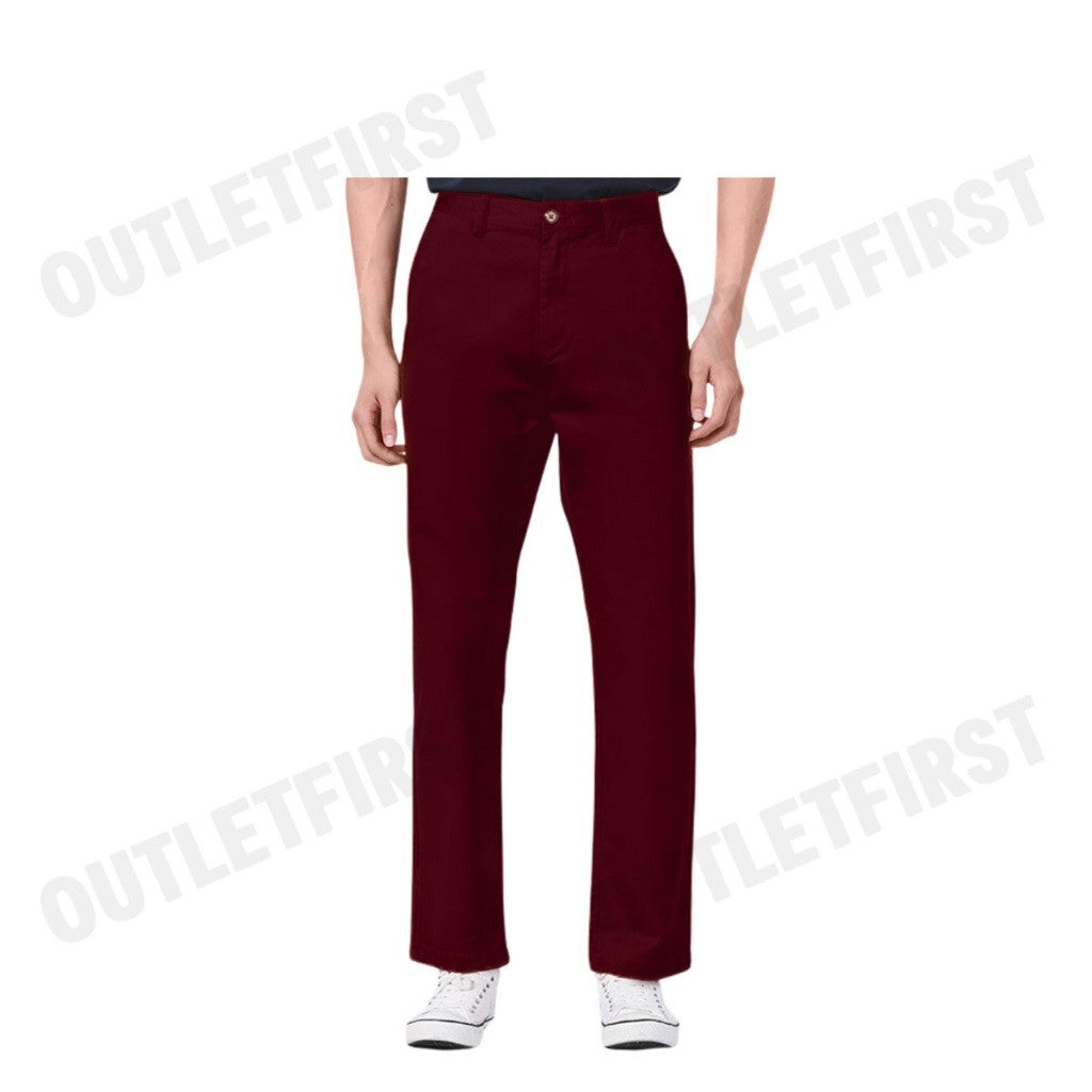 JOHN HENRY รุ่น MEN'S STRETCH CHINO PANTS (BURGUNDY) CODE: JH S424MPTRG10 กางเกงขายาว กางเกงขายาวผู้ชาย กางเกง