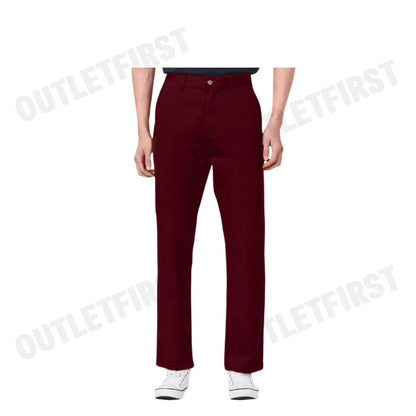 JOHN HENRY รุ่น MEN'S STRETCH CHINO PANTS (BURGUNDY) CODE: JH S424MPTRG10 กางเกงขายาว กางเกงขายาวผู้ชาย กางเกง