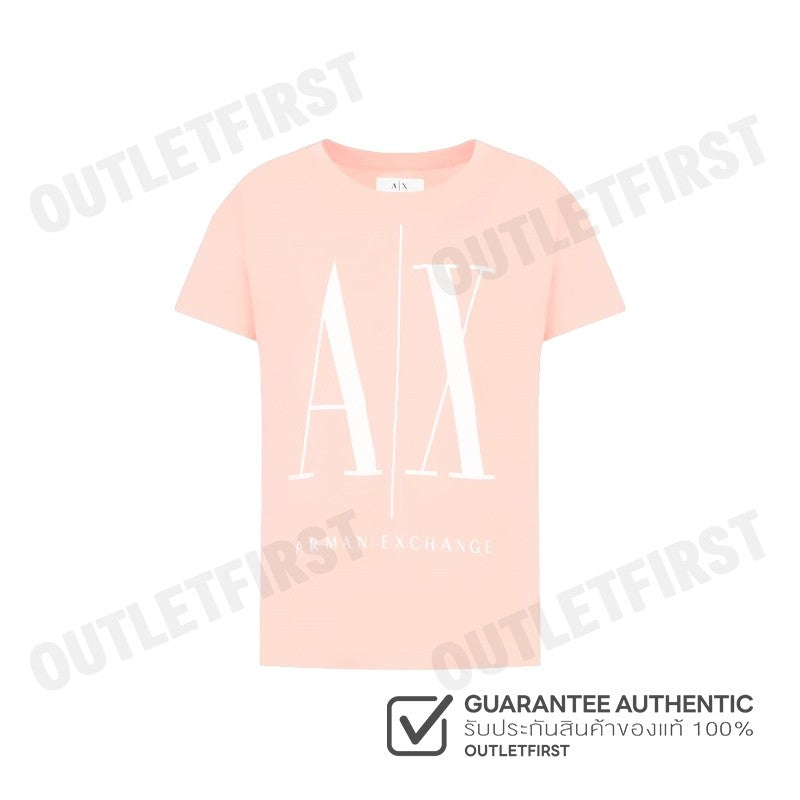 ARMANI EXCHANGE รุ่น RELAXED FIT ICON PROJECT T-SHIRT CODE: 8NYTCX YJG3Z 7415 เสื้อยืดคอกลม เสื้อยืดผู้หญิง เสื้อยืด
