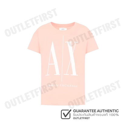ARMANI EXCHANGE รุ่น RELAXED FIT ICON PROJECT T-SHIRT CODE: 8NYTCX YJG3Z 7415 เสื้อยืดคอกลม เสื้อยืดผู้หญิง เสื้อยืด