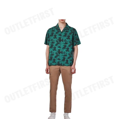 JOHN HENRY รุ่น MEN'S SHORT SLEEVES RELAXED FIT SHIRT (GREEN) CODE: JH F324MSSRL21 เสื้อเชิ้ตแขนสั้น เสื้อเชิ้ต