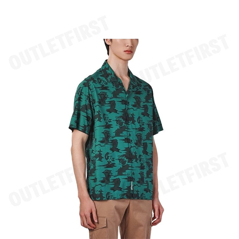 JOHN HENRY รุ่น MEN'S SHORT SLEEVES RELAXED FIT SHIRT (GREEN) CODE: JH F324MSSRL21 เสื้อเชิ้ตแขนสั้น เสื้อเชิ้ต
