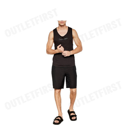CALVIN KLEIN SWIMWEAR รุ่น CREW NECK TANK CODE: KM01009 BEH เสื้อกล้ามแขนกุด เสื้อกล้ามผู้ชาย เสื้อกล้ามสีดำ