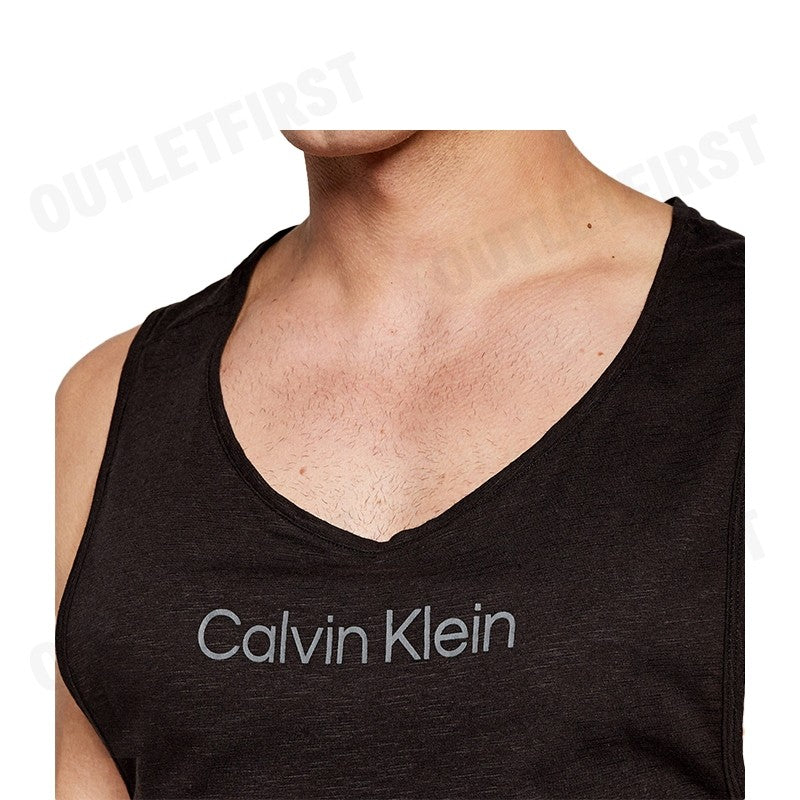 CALVIN KLEIN SWIMWEAR รุ่น CREW NECK TANK CODE: KM01009 BEH เสื้อกล้ามแขนกุด เสื้อกล้ามผู้ชาย เสื้อกล้ามสีดำ