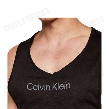 CALVIN KLEIN SWIMWEAR รุ่น CREW NECK TANK CODE: KM01009 BEH เสื้อกล้ามแขนกุด เสื้อกล้ามผู้ชาย เสื้อกล้ามสีดำ
