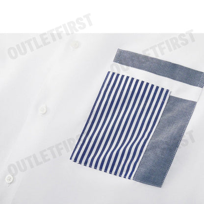 G2000 รุ่น EASY CARE COTTON OXFORD BLOCKING CASUAL SHIRT IN SMART FIT CODE: 41130112 00 เสื้อเชิ้ตแขนสั้นผู้ชาย