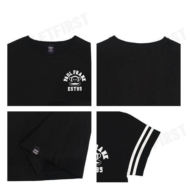 PAUL FRANK รุ่น WOMEN'S FASHION TEE TEXT ZOOM CROP CODE: PFGLTSSM8070 เสื้อครอป เสื้อยืดผู้หญิง เสื้อแขนสั้น