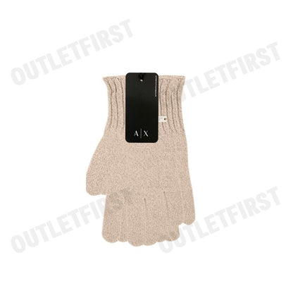 ARMANI EXCHANGE รุ่น LUREX YARN GLOVES CODE: 944617 4F305 02563  ถุงมือ ถุงมือสีทอง สำหรับผู้หญิงผู้ชาย