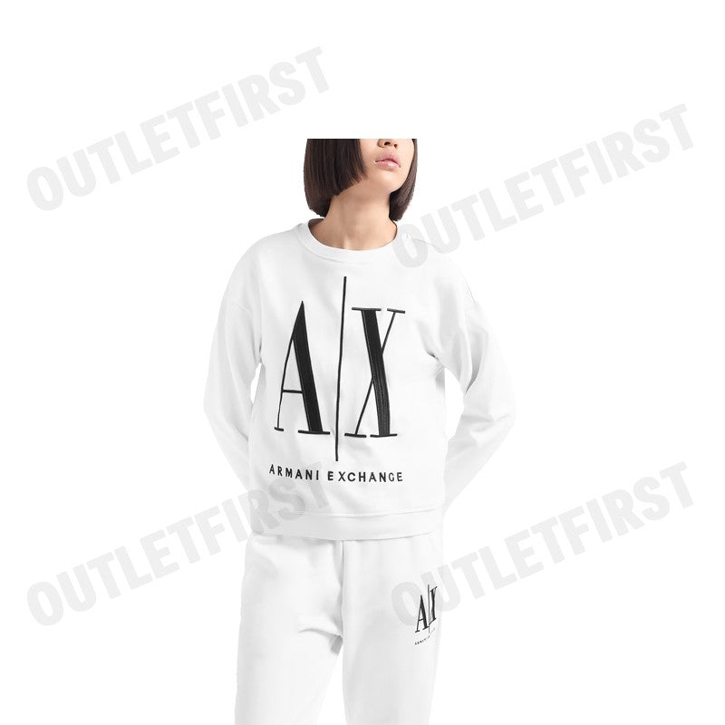 ARMANI EXCHANGE รุ่น STRETCH FABRIC ZIP-UP HOODIE CODE: 8NYM02 YJ68Z 1000 เสื้อสเวตเตอร์ เสื้อแขนยาว ผู้หญิง