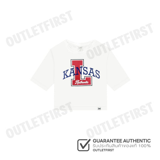 LEE รุ่น CROPPED FIT NEW PREPS COLLECTION GIRL TEE SHORT SLEEVE [KIDS] CODE: LK F124GTSSN38 เสื้อยืด เสื้อครอป แขนสั้น