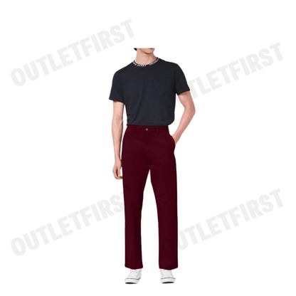 JOHN HENRY รุ่น MEN'S STRETCH CHINO PANTS (BURGUNDY) CODE: JH S424MPTRG10 กางเกงขายาว กางเกงขายาวผู้ชาย กางเกง