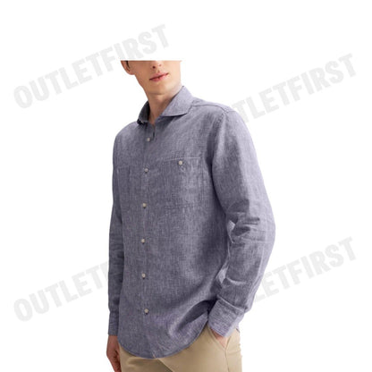 G2000 รุ่น LINEN BLEND CASUAL SHIRT IN SMART FIT WINDSOR COLLAR CODE: 41129912 87 เสื้อเชิ้ตแขนยาว เสื้อเชิ้ตผู้ชาย
