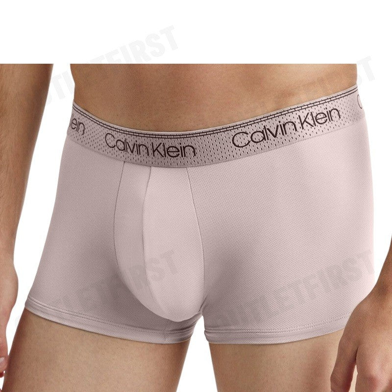 CALVIN KLEIN รุ่น MICRO STRETCH COOLING LOW RISE TRUNK CODE: NB3807 G81 กางเกงชั้นใน บ๊อกเซอร์รัดรูป ชั้นในขาสั้น