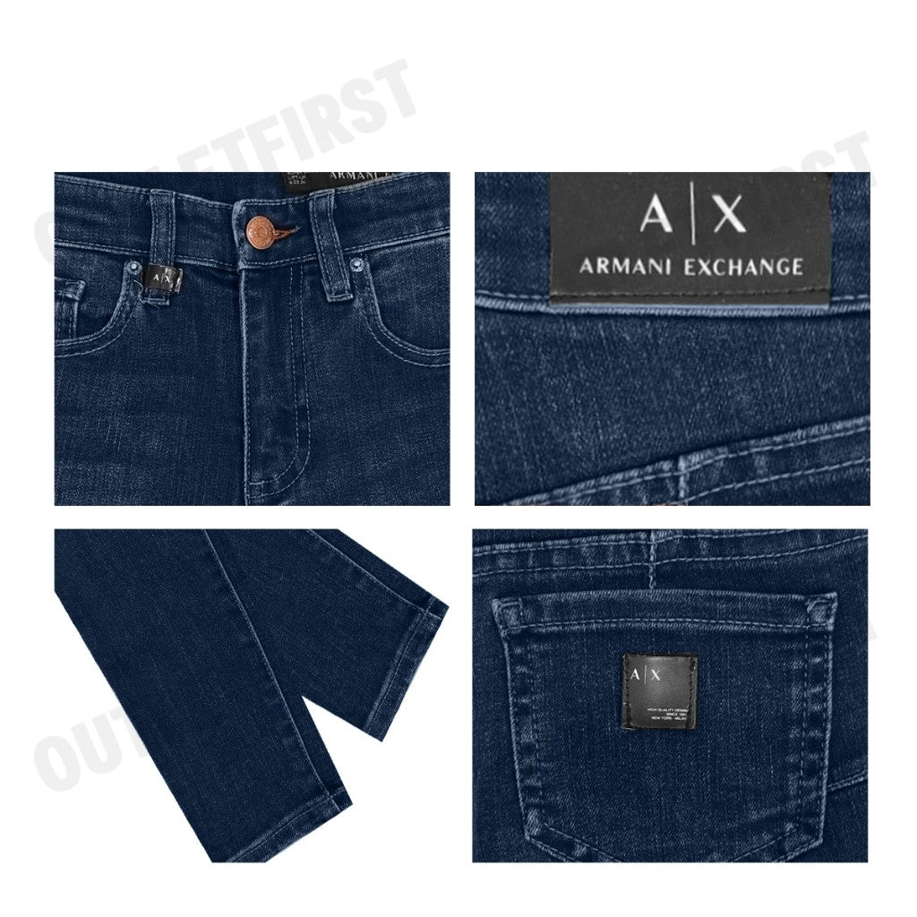 ARMANI EXCHANGE รุ่น SUPER SKINNY LIFT-UP MID RISE CODE: 6HYJ69 Y2REZ 1500 กางเกงยีนส์ กางเกงยีนส์ผู้หญิง กางเกงสกินนี่