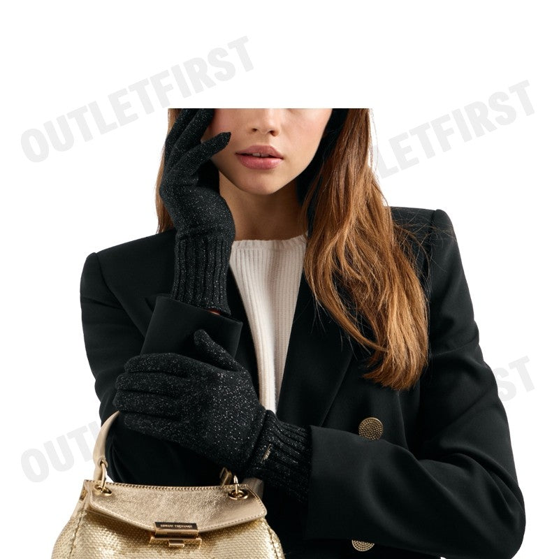 ARMANI EXCHANGE รุ่น LUREX YARN GLOVES CODE: 944617 4F305 00020 ถุงมือ ถุงมือสีดำ สำหรับผู้ชายผู้หญิง