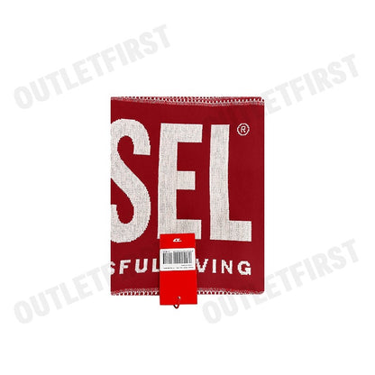 DIESEL รุ่น S-BISC SCIARPA CODE: A06643 OJKKR 42A ผ้าพันคอ ผ้าพันคอขาวแดง ผ้าคลุมไหล่