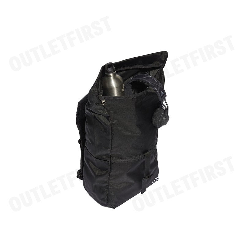 ADIDAS รุ่น PREMIUM ESSENTIALS ROLLTOP BACKPACK CODE: IJ0766 กระเป๋าเป้ กระเป๋าสะพายหลัง กระเป๋าสีดำ