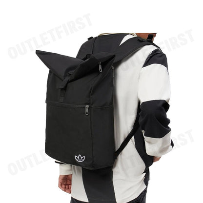 ADIDAS รุ่น PREMIUM ESSENTIALS ROLLTOP BACKPACK CODE: IJ0766 กระเป๋าเป้ กระเป๋าสะพายหลัง กระเป๋าสีดำ