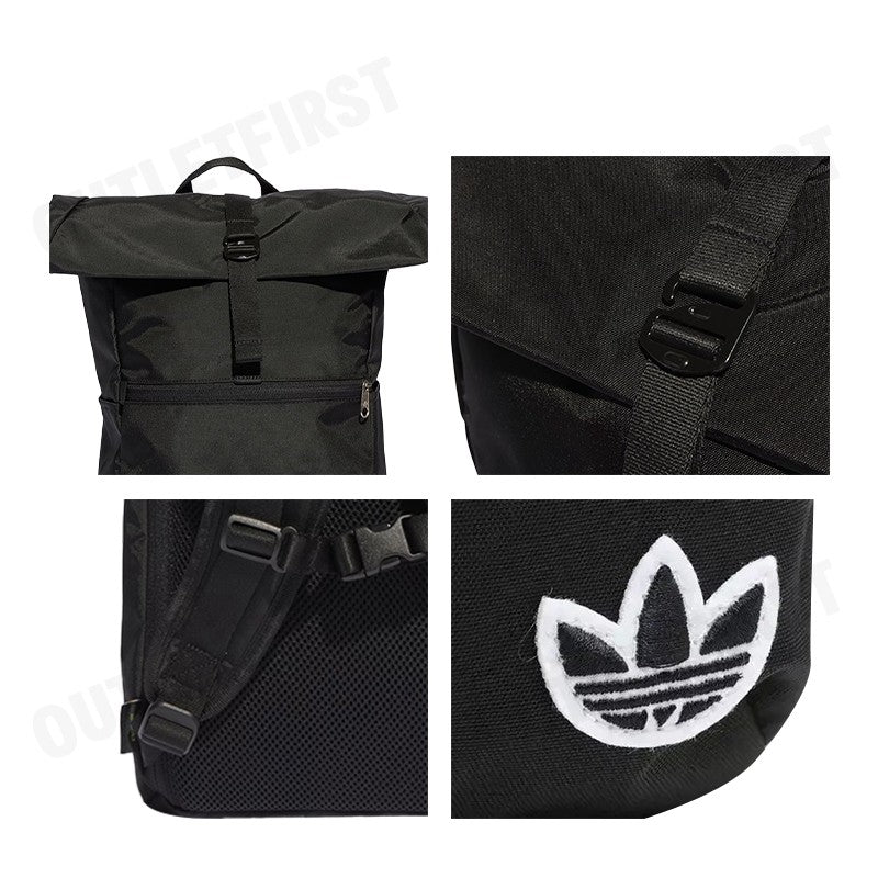 ADIDAS รุ่น PREMIUM ESSENTIALS ROLLTOP BACKPACK CODE: IJ0766 กระเป๋าเป้ กระเป๋าสะพายหลัง กระเป๋าสีดำ